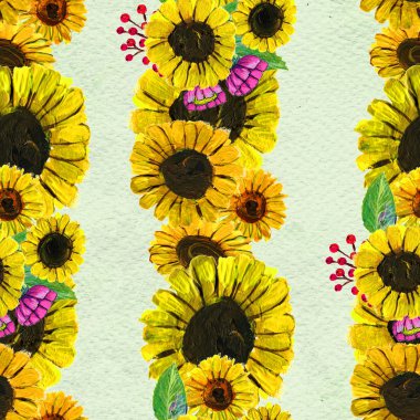 Ayçiçekli kusursuz desen