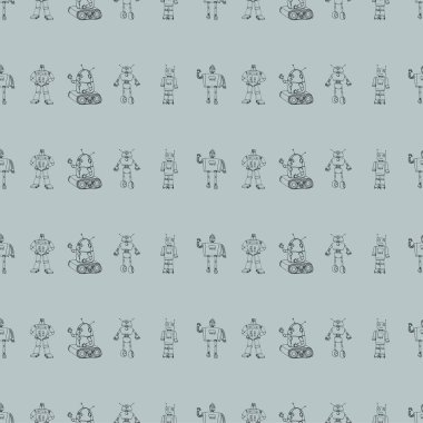 Robot karalamalar desen.