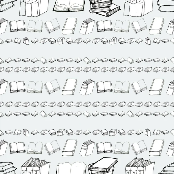 Modèle sans couture avec des livres — Image vectorielle