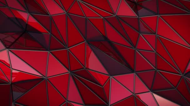 Superficie abstracta poligonal. Renderizado 3D de bucle Semless — Vídeo de stock