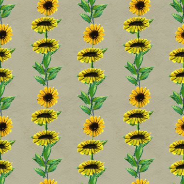 Ayçiçekli kusursuz desen