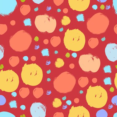 Soyut daireler ile Seamless renkli modeli