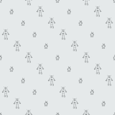 Robot karalamalar desen.