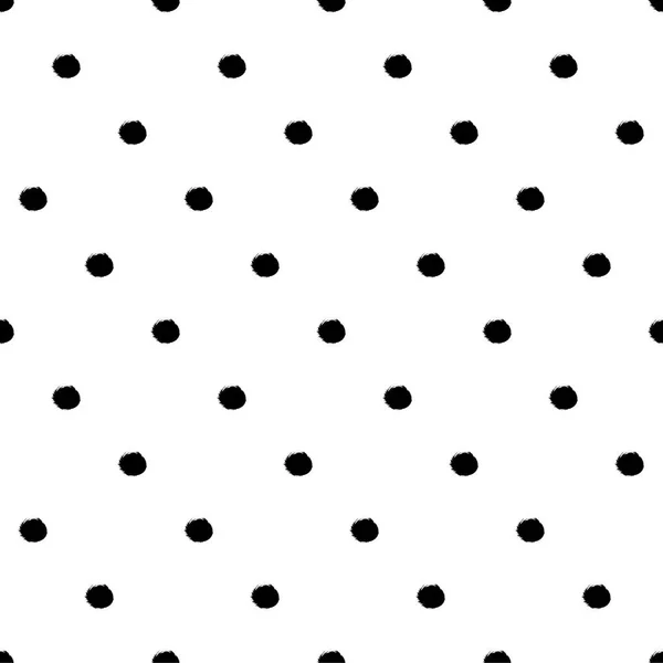 Modèle noir et blanc sans couture avec des cercles abstraits — Image vectorielle