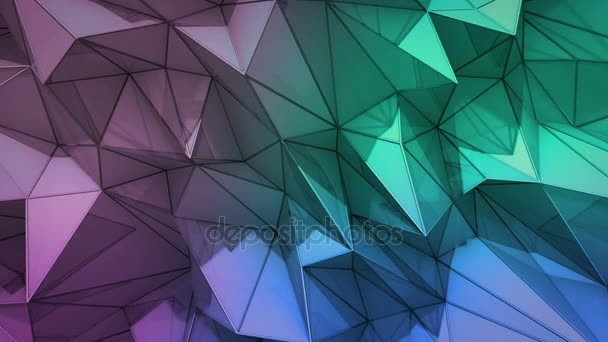 Superficie abstracta poligonal. Renderizado 3D de bucle Semless — Vídeos de Stock