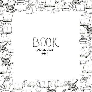 Kitap doodle kare