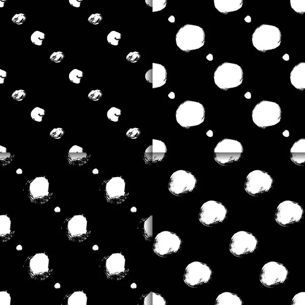 Черно-белый набор шаблонов с кругами — стоковый вектор