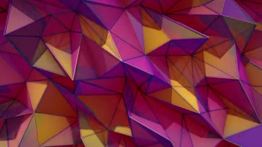 Poligonal soyut yüzey. Semless döngü 3d render