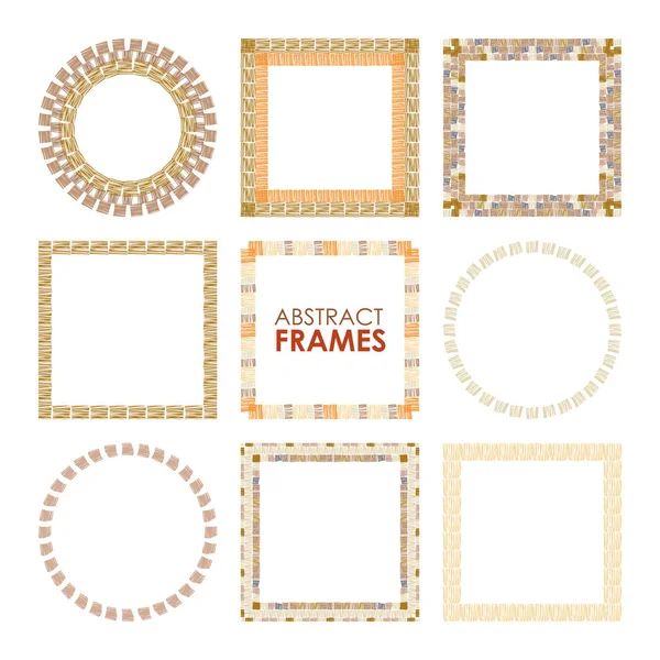 Ethnic vector frame set — Stock Vector