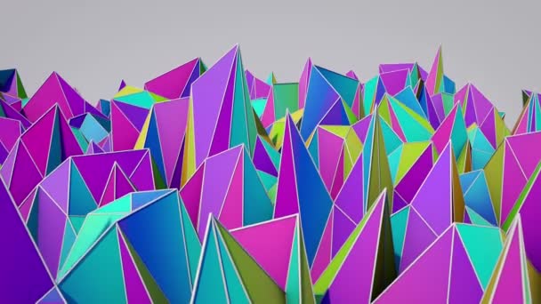 Polygonální abstraktní povrch. SEAMLESOVÉ smyčky 3d vykreslení — Stock video