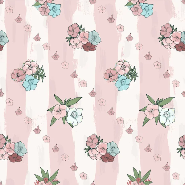Exotic colorful flowers set