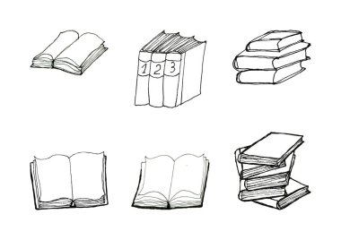 Kitap seti doodles