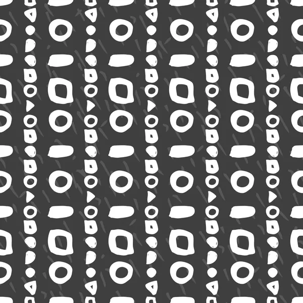 Geometric monochrome seamless pattern — Stock Vector