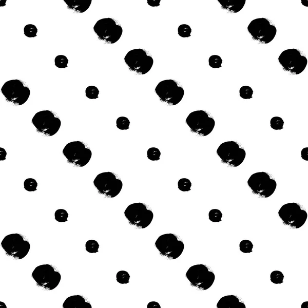 Nahtloses Schwarz-Weiß-Muster mit abstrakten Kreisen — Stockvektor