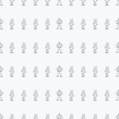 Robot karalamalar desen.