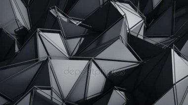 Poligonal soyut yüzey. Semless döngü 3d render