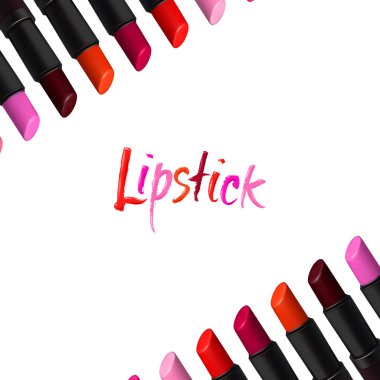 Vektör ruj beyaz arka plan üzerinde ayarlayın. Güzellik illüstrasyon