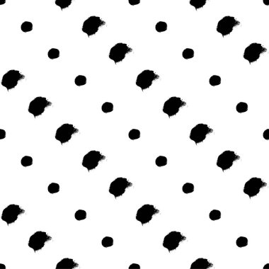 Soyut daireler ile Dikişsiz siyah-beyaz desen