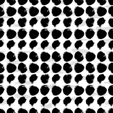 Sorunsuz siyah ve beyaz el çizilmiş desen