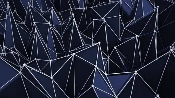 Polygonal abstract surface. Semless loop 3D render — Stock Video