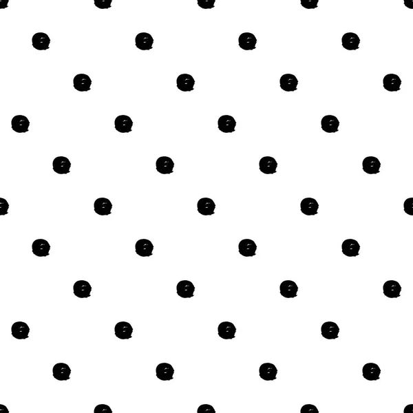 Modello bianco e nero senza cuciture con cerchi astratti — Vettoriale Stock