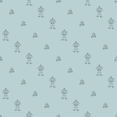 Robot karalamalar desen.