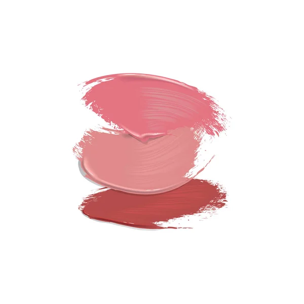 Frottis de rouge à lèvres sur fond blanc — Image vectorielle