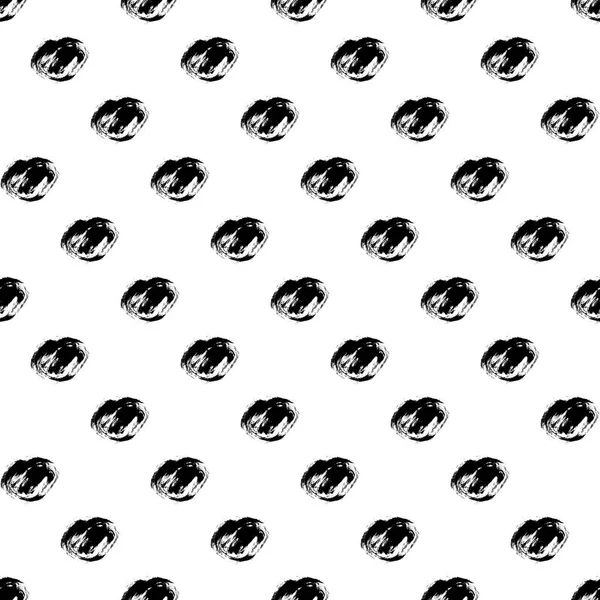 Naadloze zwart-wit patroon met abstracte cirkels — Stockvector