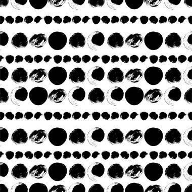 Sorunsuz siyah ve beyaz el çizilmiş desen