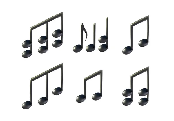 Notes de musique icônes vectorielles — Image vectorielle