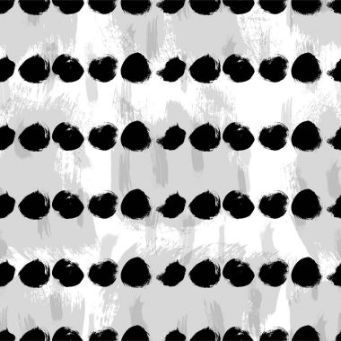 Sorunsuz siyah ve beyaz el çizilmiş desen