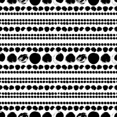 Sorunsuz siyah ve beyaz el çizilmiş desen