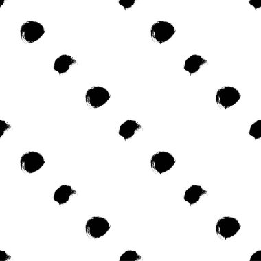 Soyut daireler ile Dikişsiz siyah-beyaz desen