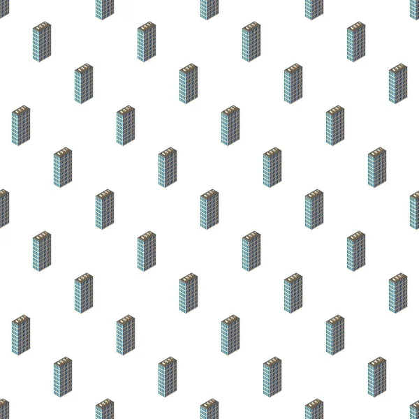 Isometrisk byggnader sömlösa mönster — Stock vektor