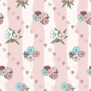 Egzotik renkli çiçekler seti