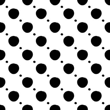 Soyut daireler ile Dikişsiz siyah-beyaz desen