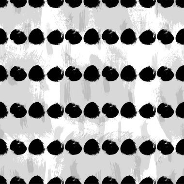 Sorunsuz siyah ve beyaz el çizilmiş desen