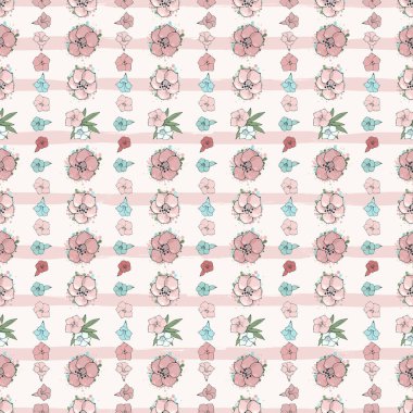 Egzotik renkli çiçekler seti