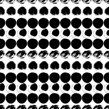 Sorunsuz siyah ve beyaz el çizilmiş desen