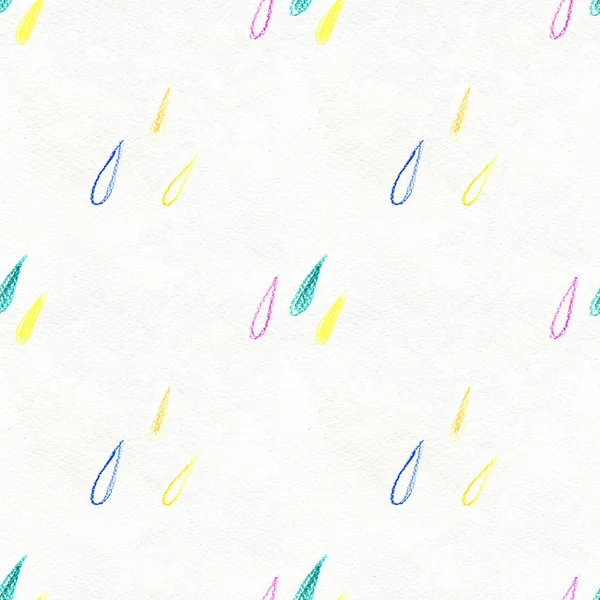 Coloful regen druppels naadloos patroon — Stockfoto