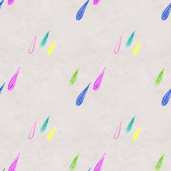 Цветные капли дождя бесшовный узор — стоковое фото