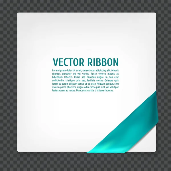 Corner vector ribbon — Stock Vector