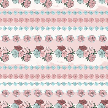 Egzotik renkli çiçekler seti