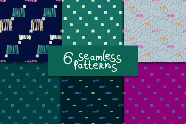 Abstract seamless pattern set — Stock Vector