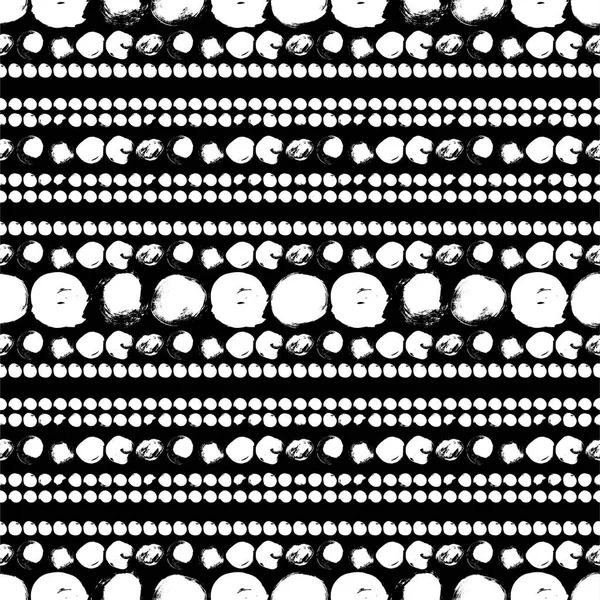 Daireler ile Dikişsiz siyah-beyaz desen