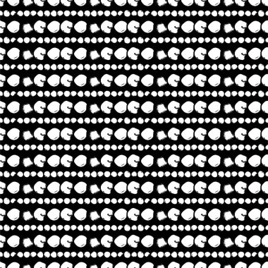 Daireler ile Dikişsiz siyah-beyaz desen