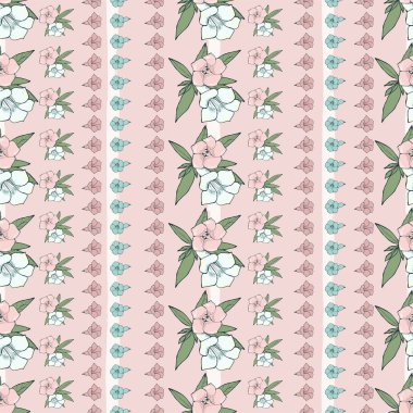 Egzotik renkli çiçekler seti