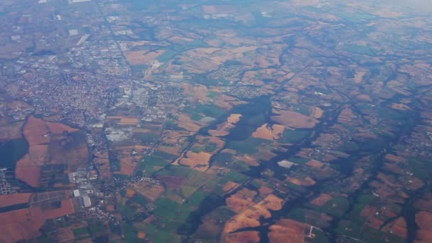 Pohled z okna letadla. Let nad Itálie — Stock video