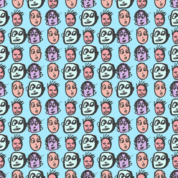 Karalamalar yüzler desen