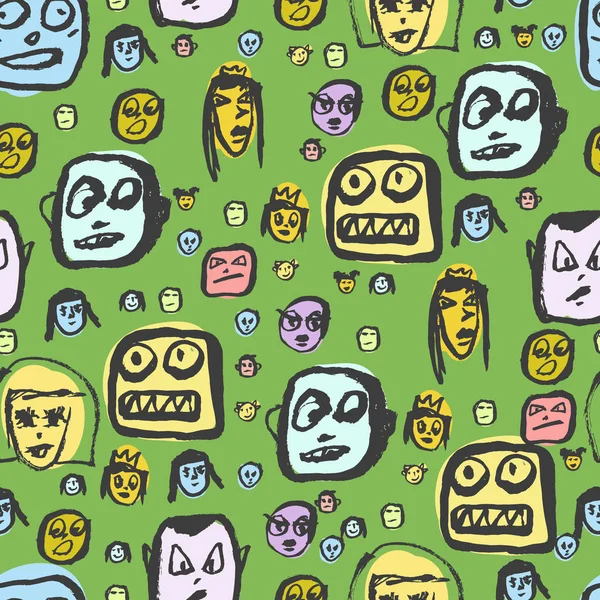 Karalamalar yüzler desen